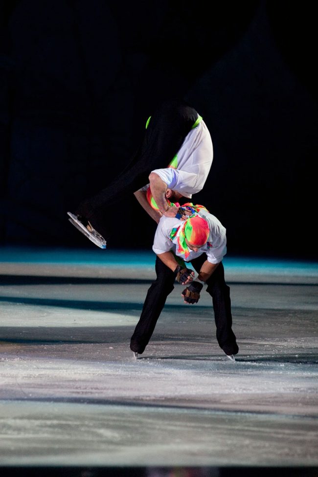 Russian artists are skating during the Moscow Stars on Ice show in Galați, Romania, March 2nd , 2009.